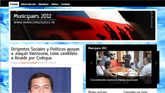 sitio web municipales 2012